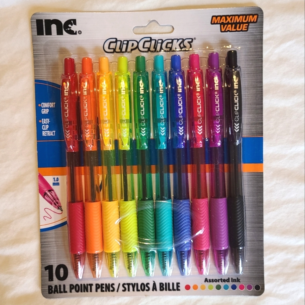 🆕️ inc • clipclicks rainbow ink pens